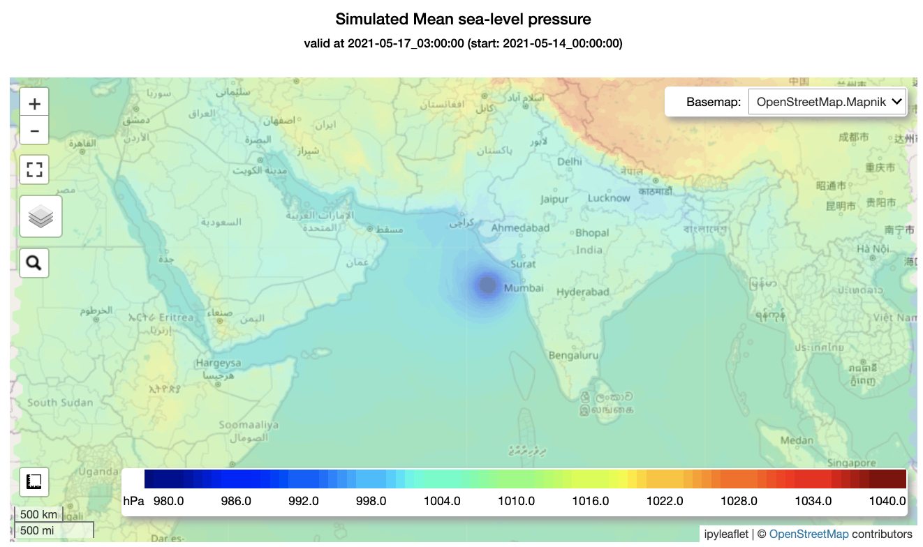 Predicted mean sea level pressure