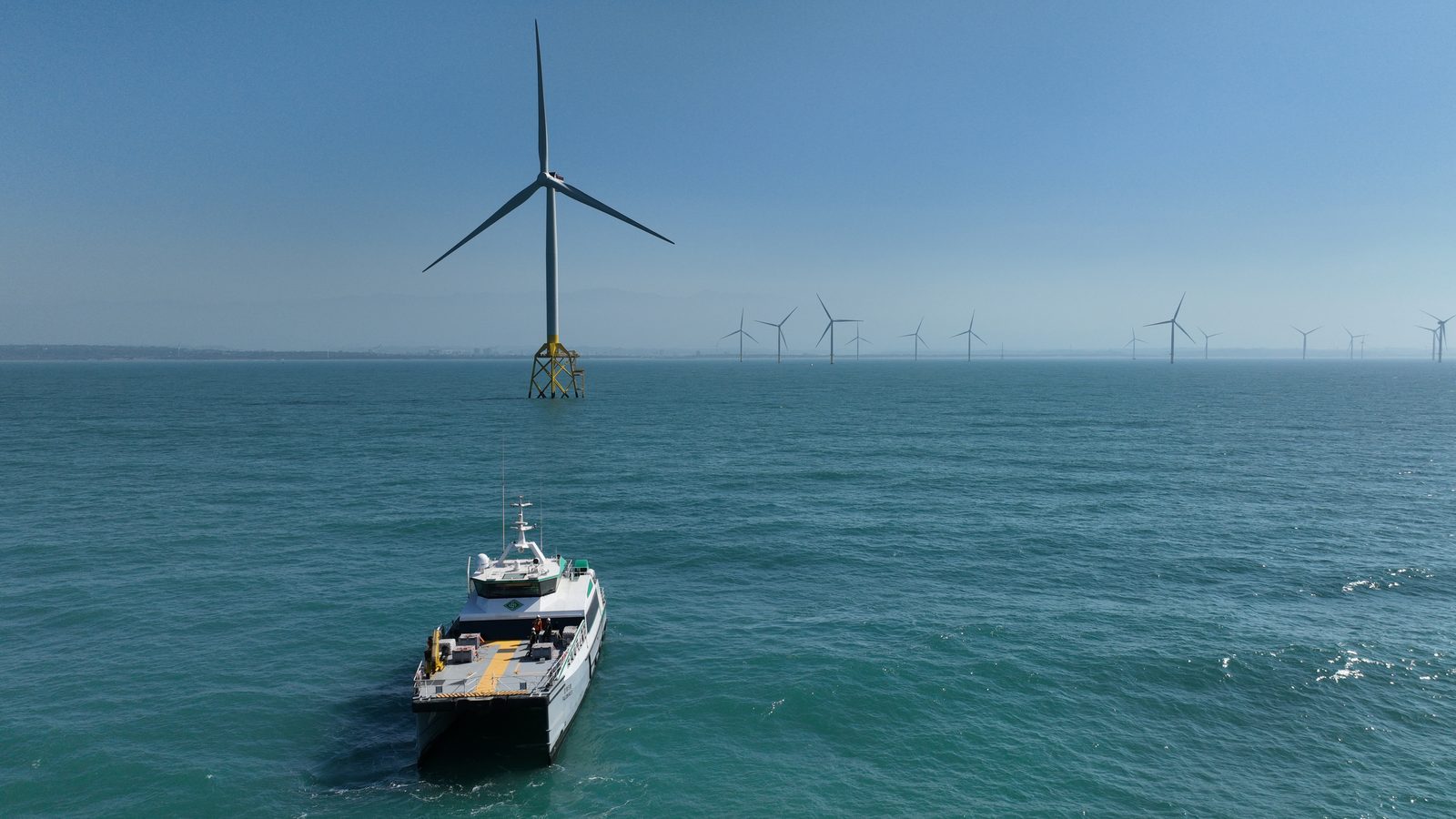 Offshore wind farm in the Taiwan Strait