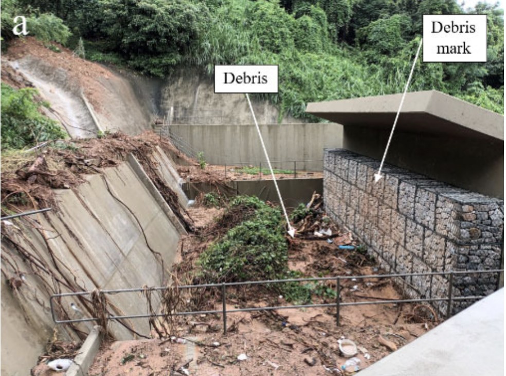 Photograph of the rigid debris-resisting barrier